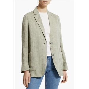 NWT Theory Hemp Single Breasted Blazer in Willow Melange, Size 8